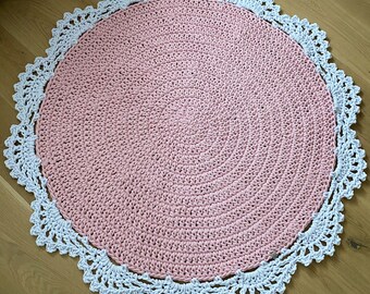 Children's room carpet, crochet carpet, made of textile yarn or cotton cord, different colors!