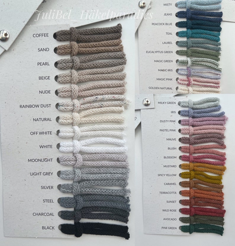 Panier rond au crochet, paniers au crochet, paniers/ustensiles, paniers de rangement, crochetés à partir d'un cordon de coton de 5 mm image 10