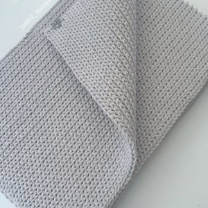 Placemats, table mats, table decoration, table runner made of 3 mm cotton cord, crocheted