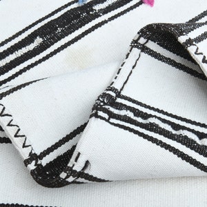 5.6x8.5 Striped Modern White KILIM Rug, Vintage White Pastel colors, White Brown Kilim, Turkish Rug, Handmade Area Plain Cotton Natural