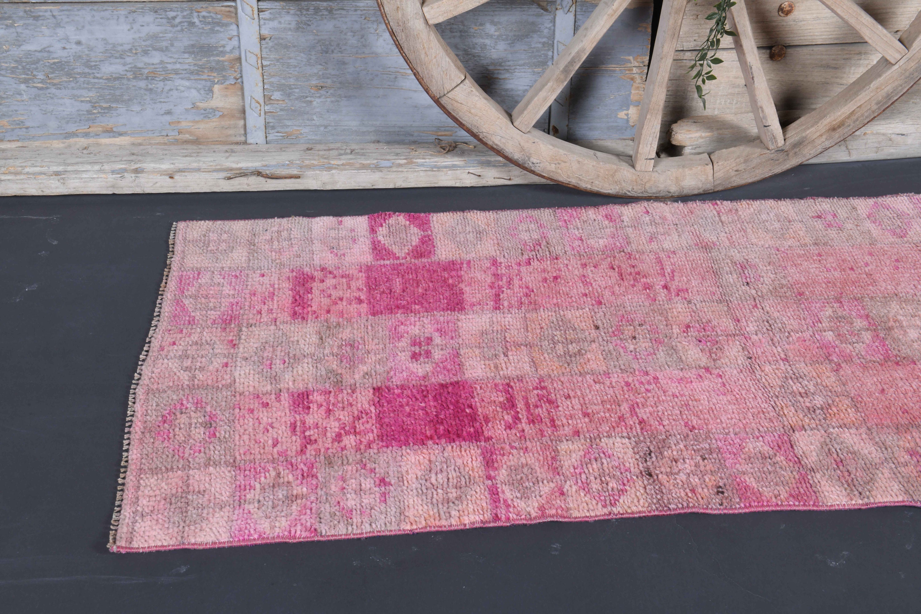 2.8x6.8 TURKISH Rug Hot Pink Handmade Anatolian Oushak Rug Etsy UK