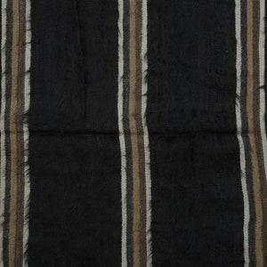 4x5 Vintage Brown Area Turkish Rug, Striped Kilim Flatweave Handmade Wool Rug, Natural Carpet, Teppich, Alfombra, Line, Beige Rugs, Boho