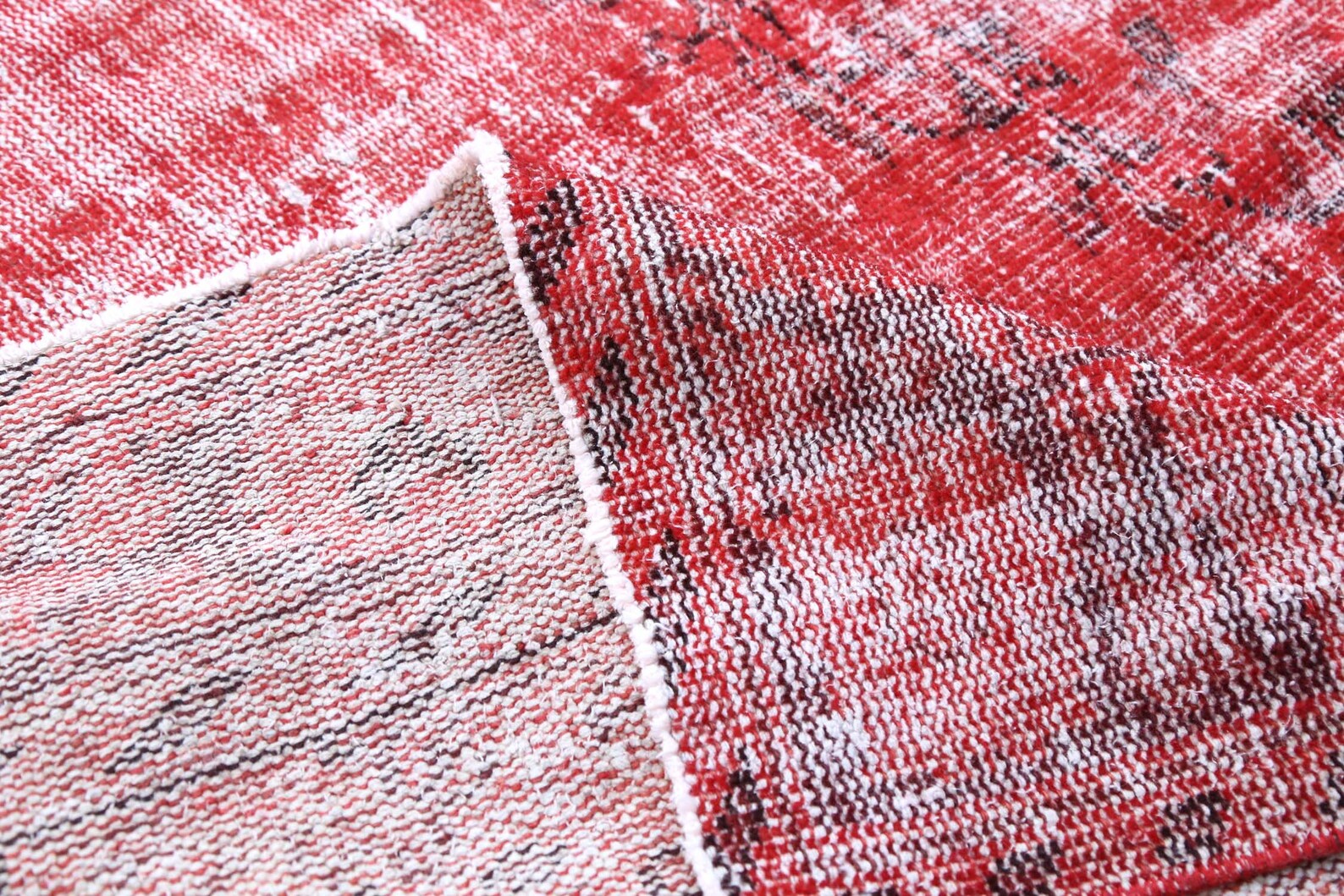 5.9x8.5, Interior Decor, Red Living Room Area Distressed Faded Red Rug ...
