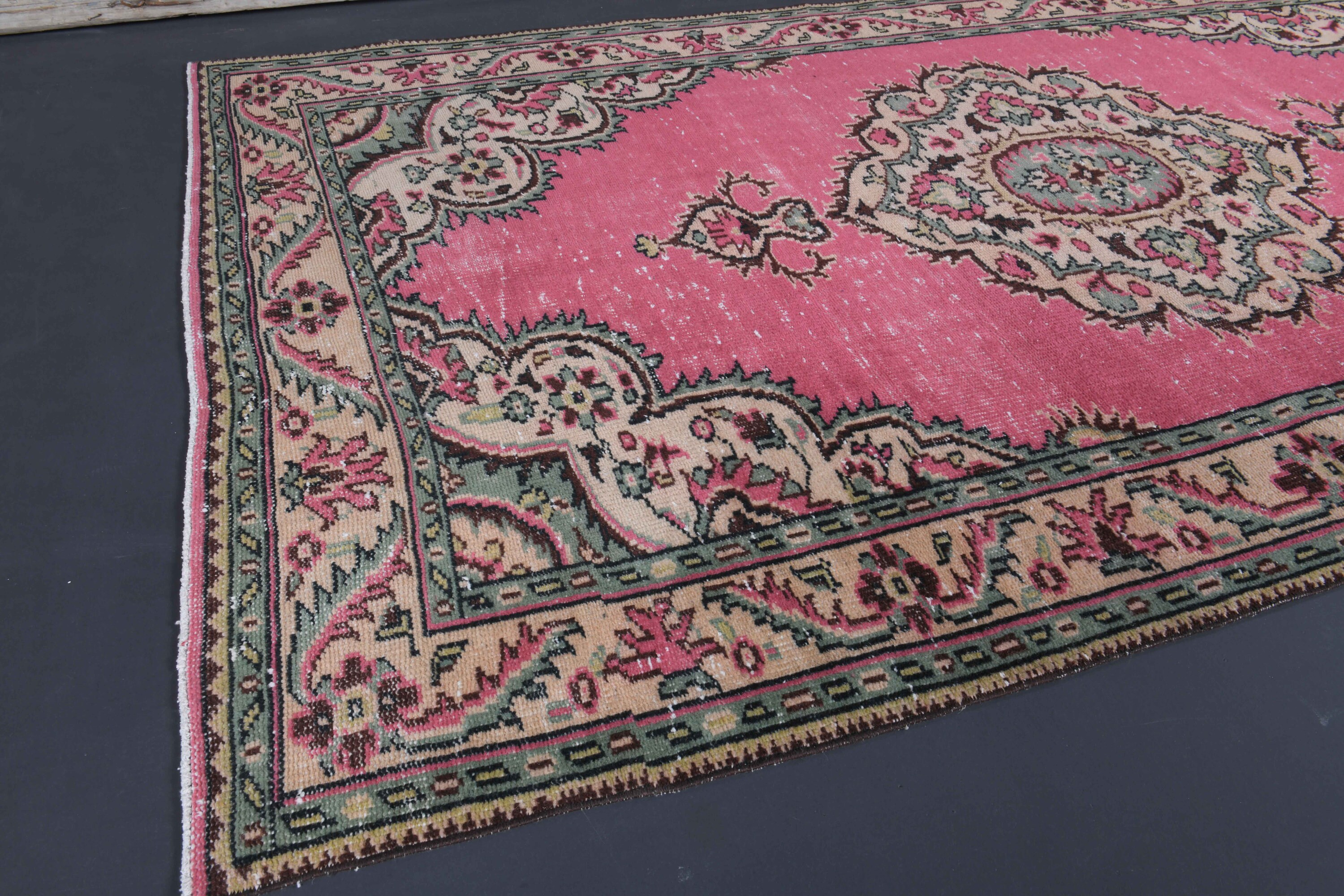Pink Turkish Rug Pattern 5x9 Turkish Pink Rug, Oriental Vintage Area Rugs, Turkish Rug, Carpet ...