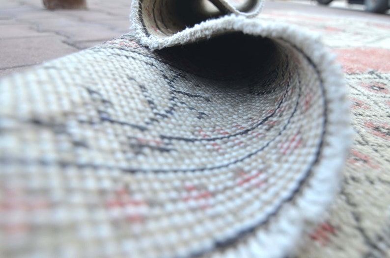 4x7 TURKISH Rug Faded Pink Vintage Oushak Wool Area Rug Home Etsy