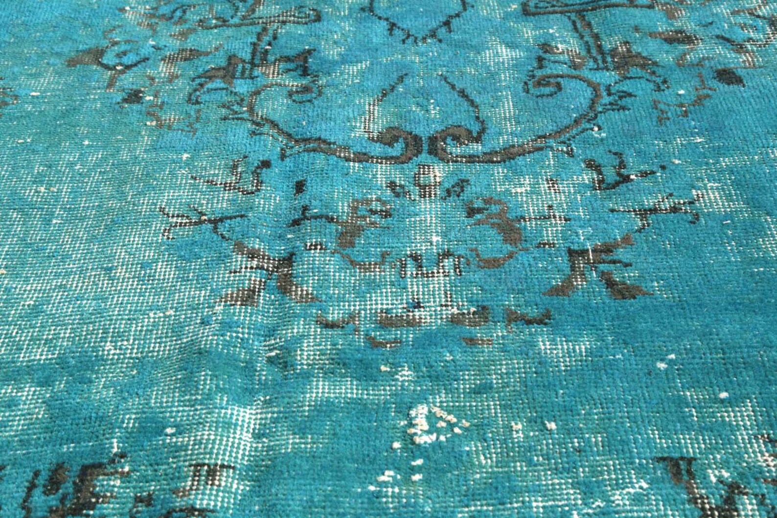 7x7 TURKISH Turquoise Rug Square Area Rug Vintage Rug Etsy