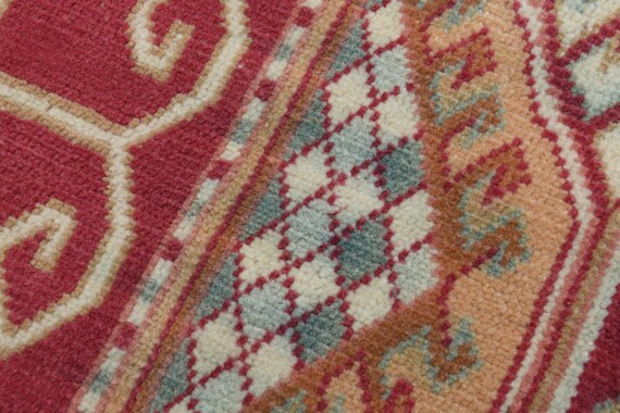 soso　トルコ　ヴィンテージラグ　グリーン　ベージュ　ピンク ヴィンテージラグ専門店 cocon vintage