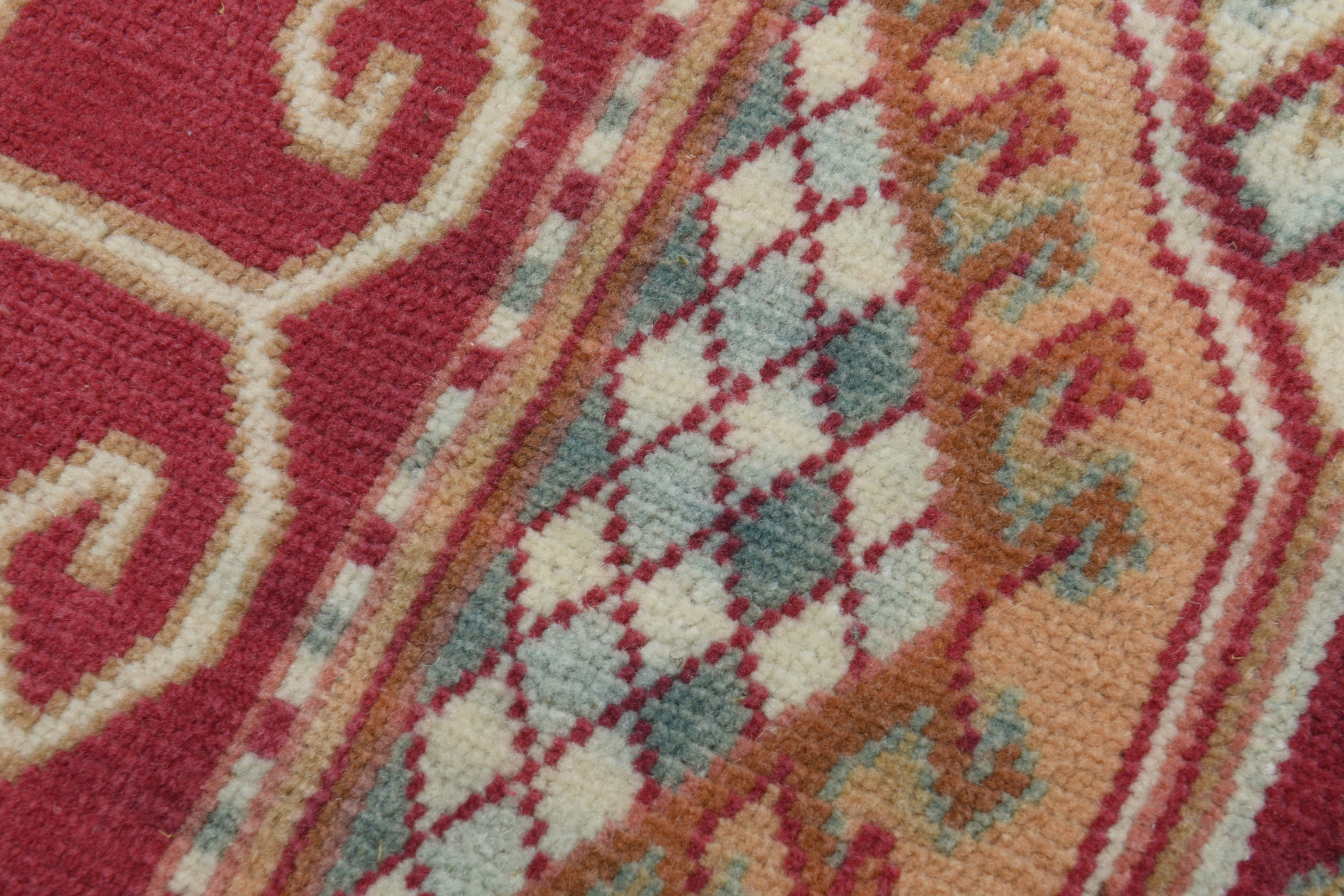 6x8 トルコ製ヴィンテージラグ、アンティーク調ウシャック