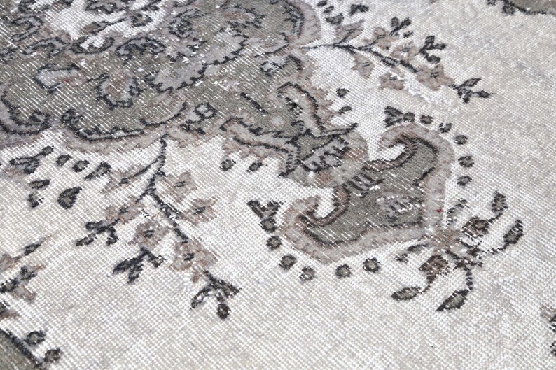 4x7 TURKISH RUG, Gray Carved Rug, Area Rug, Vintage Rug, Handmade ...