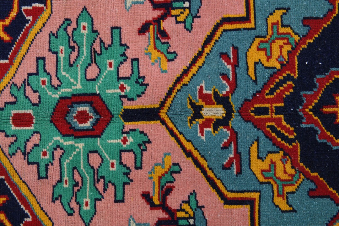 6x10 TURKISH RUG, Vintage Area Rug, Handmade Persian Pink Red, Oushak