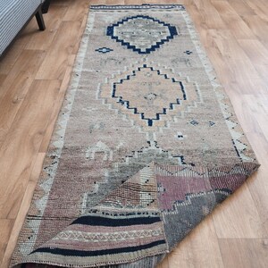 2&#39;9x10&#39;1 ft, COLORFUL RUNNER, Vintage Turkish Rug, Wool Runner, Handmade, Oushak Runner, Hallway Runner, Embroidered Runner, Urban Style