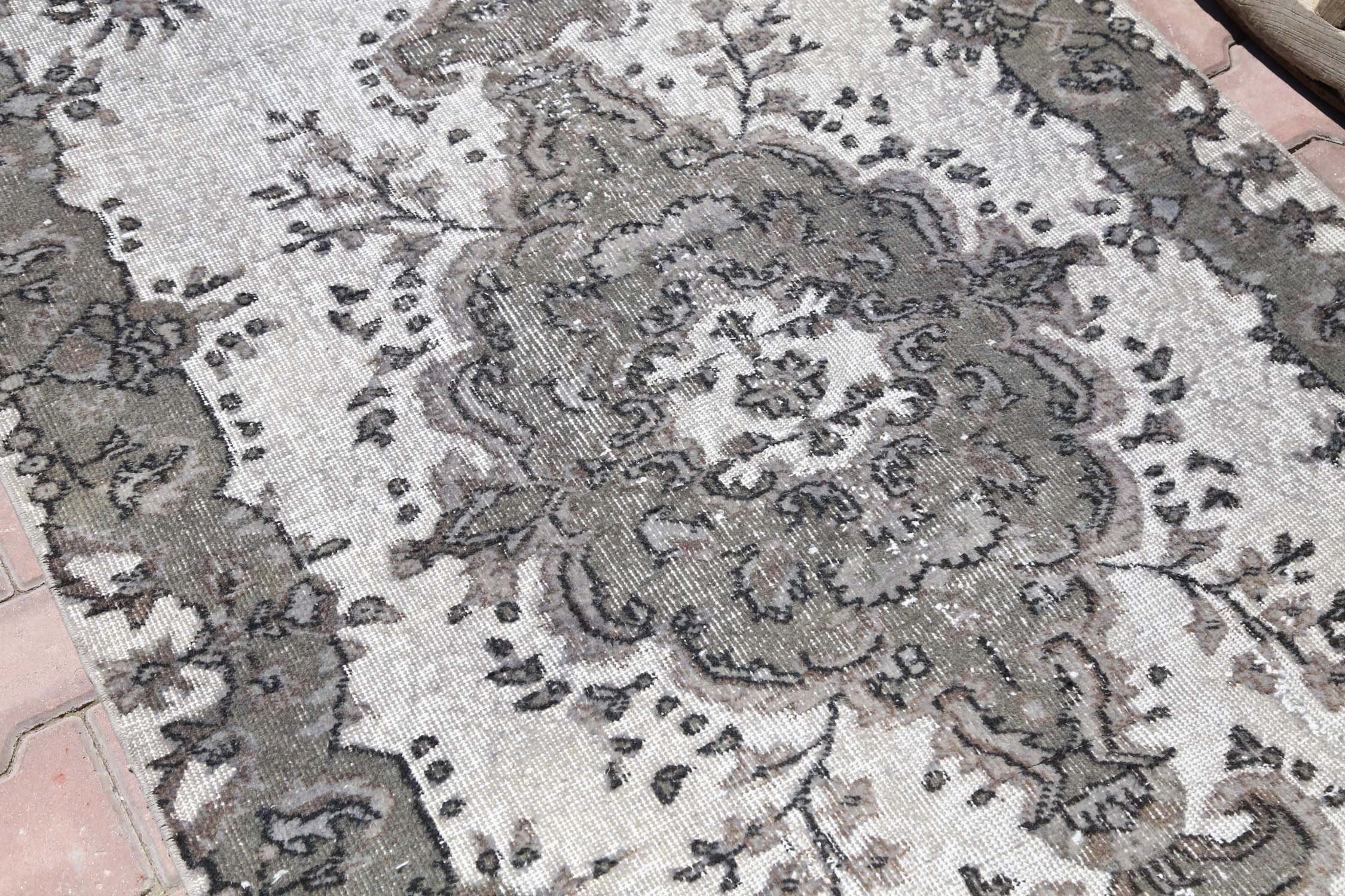 4x7 TURKISH RUG Gray Carved Rug Area Rug Vintage Rug | Etsy
