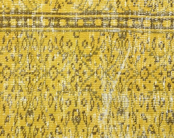 4.8x7.3 TURKISH RUG, YELLOW Brown Rug, Vintage Area Rug, Boho Rug, Oushak Rug, Handmade, Wool Bohemian Rug, Antique Rugs, Yellow Rugs