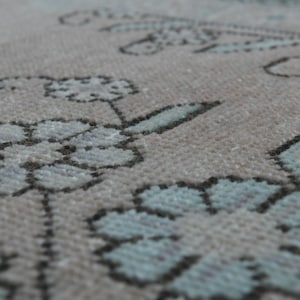 8x10.3 ft, EARTH TONE RUG, Luxury Rug Wool Vintage Rug, Oushak Traditional Oriental Rugs, Natural Distressed 8x10, Brown Beige Rug, Floral image 7