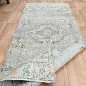 2&#39;4x6&#39;8 ft, VINTAGE TURKISH RUG, Unique Home Accessory, Decor Wool Runner, Oushak Runner, Small Runner, Entryway Runner, Minimalist Runner