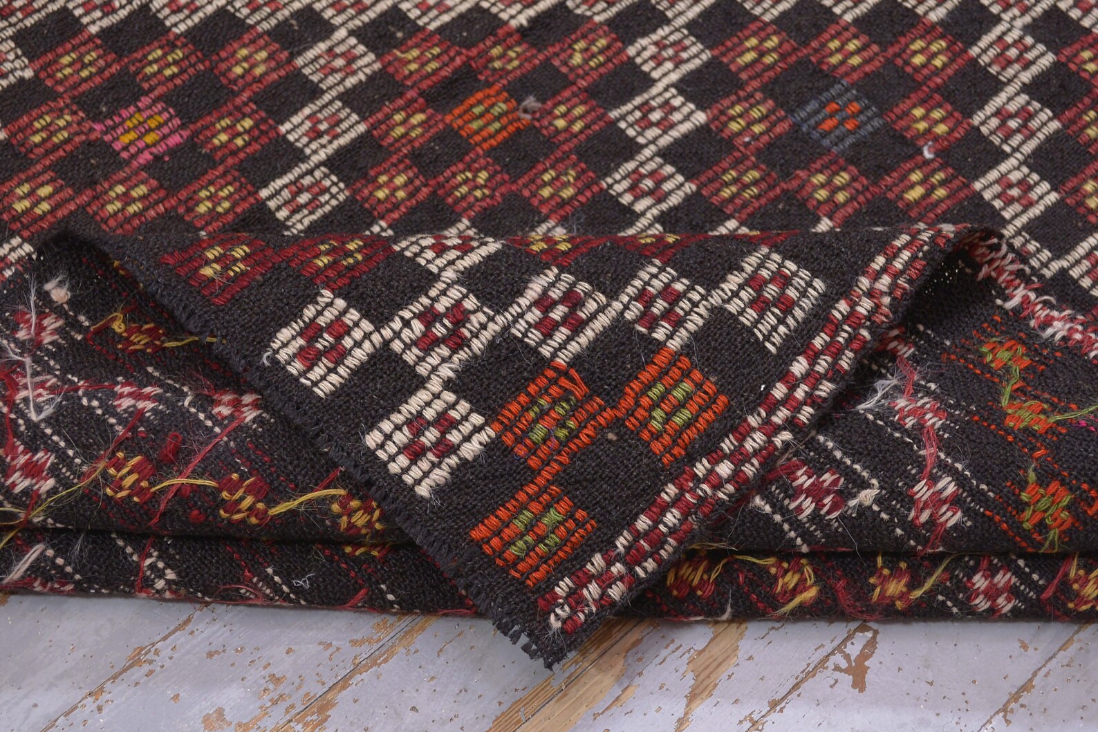 6.3x7.4 Square Kilim rug Red Turkish kilim rug Turkish rug Etsy
