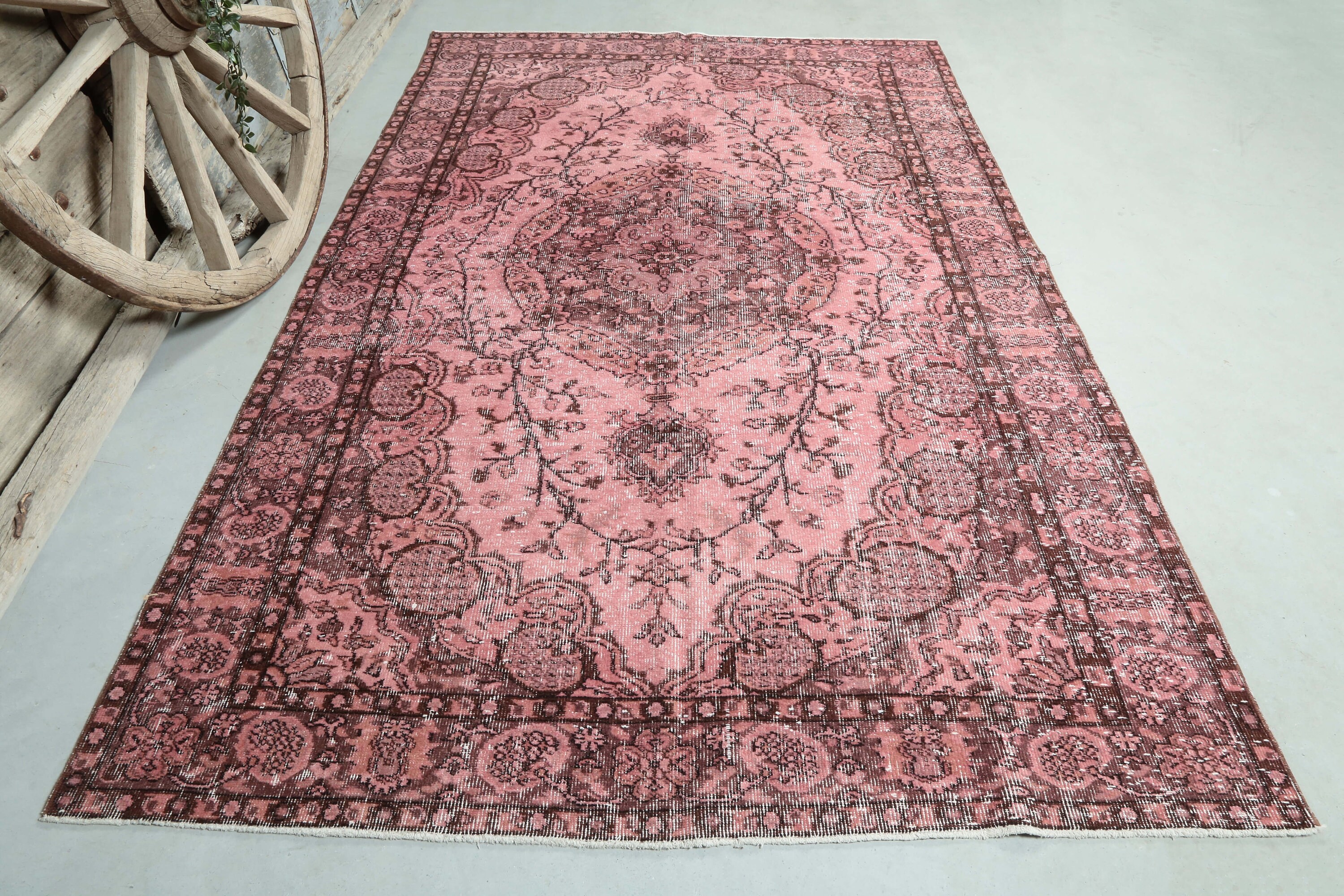 5'5x8'9 PINK RUG Vintage Kitchen Rug Turkey Rug Etsy