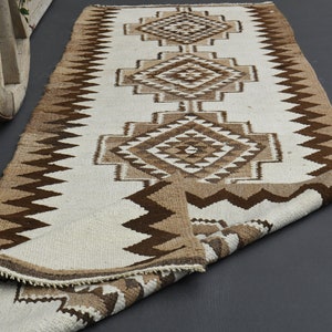 2.8x9.2 DECOR HALLWAY RUNNER, Turkish Runner, Beige Brown Vintage Runner, Wool Handmade Oushak Runner, Bohemian Long Runner, Decor Runner