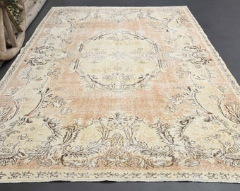 2.3x5.2 トルコ製 ベージュラグ、ランナーフローラルラグ