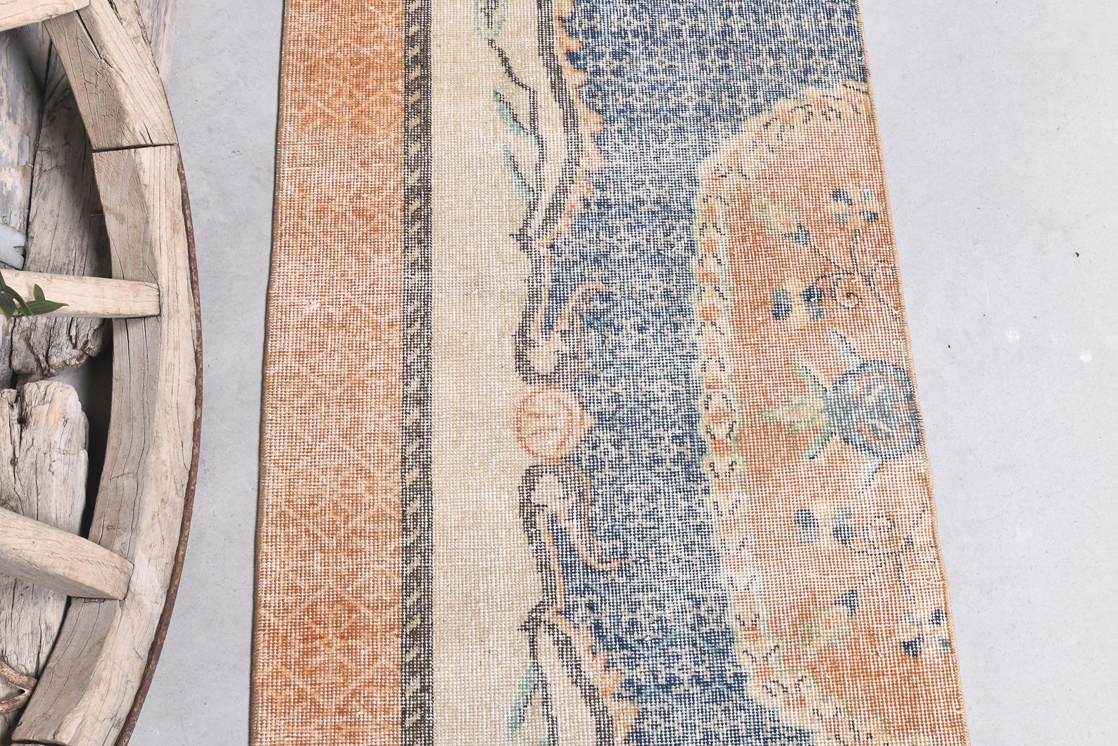 2.4x8.3 ROYAL RUNNER RUG Beige Orange Blue Runner Rugs Etsy España