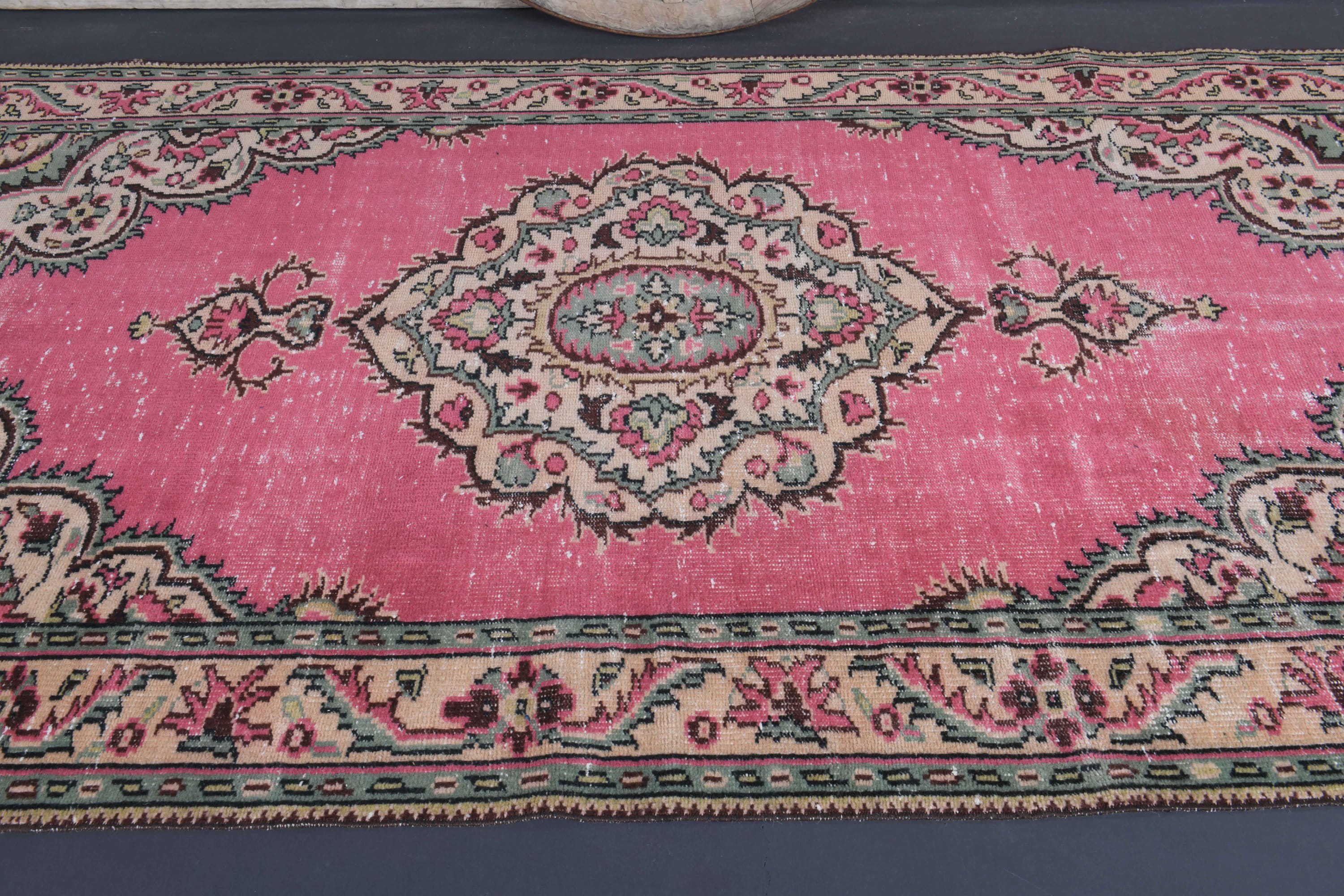 Pink Turkish Rug Pattern 5x9 Turkish Pink Rug, Oriental Vintage Area Rugs, Turkish Rug, Carpet ...