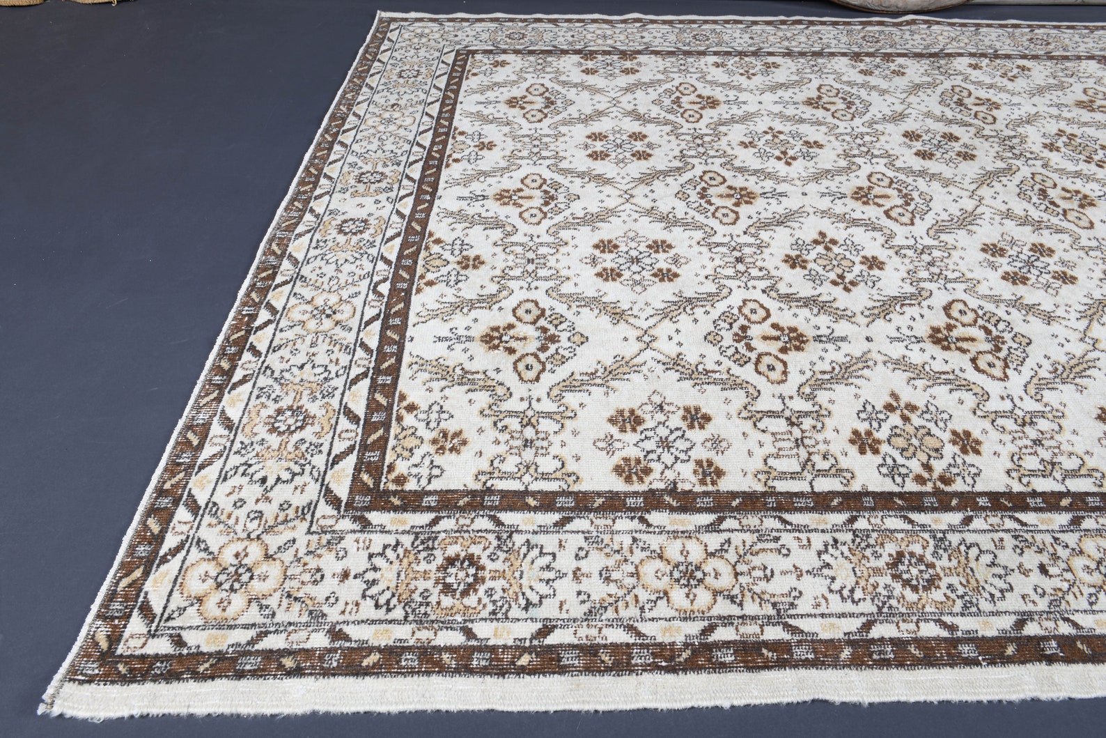 7x10 Turkish Area Handmade Rug Turkey Rug White Cream Rug Etsy