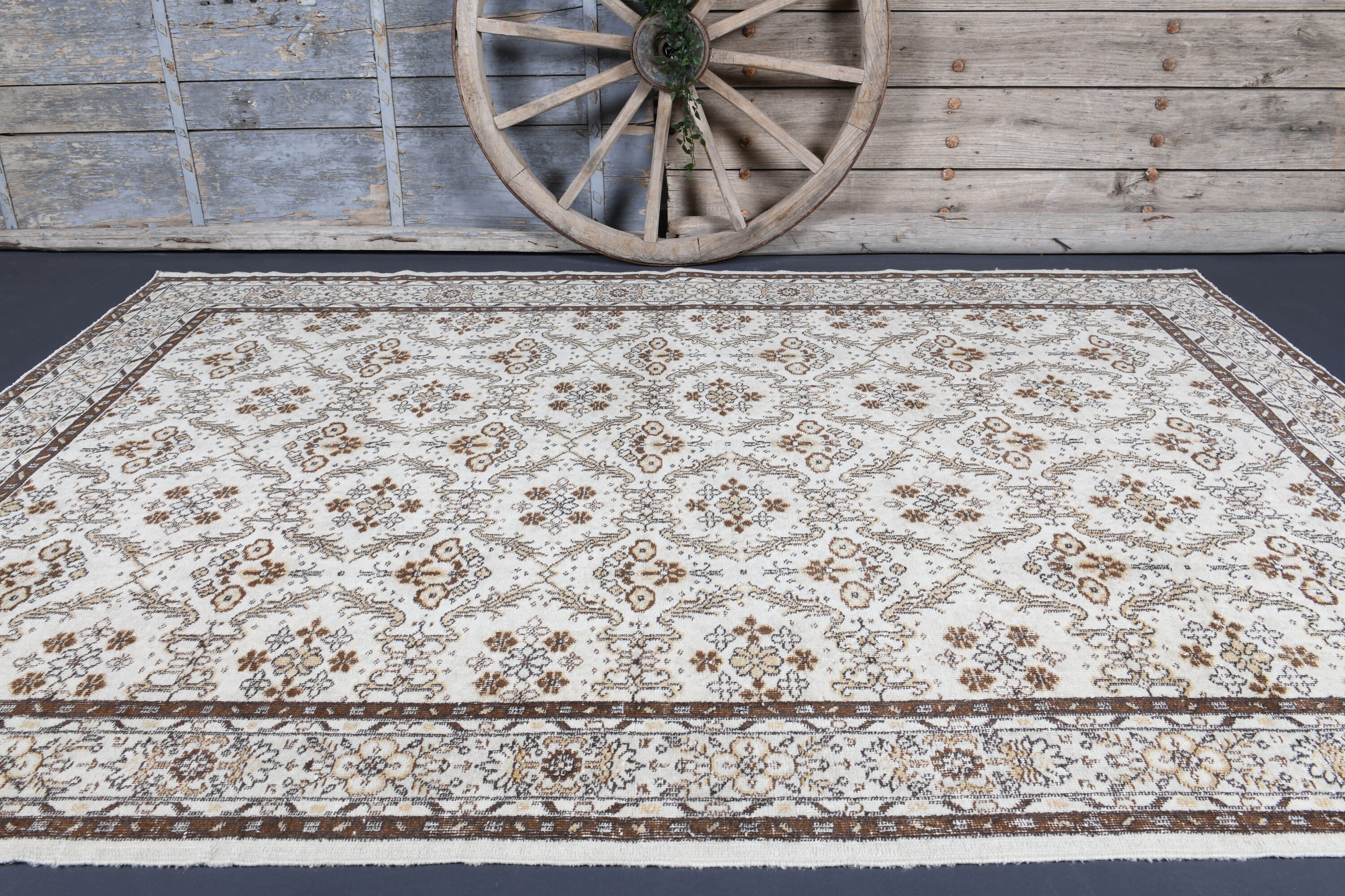 7x10 Turkish Area Handmade Rug Turkey Rug White Cream Rug Etsy