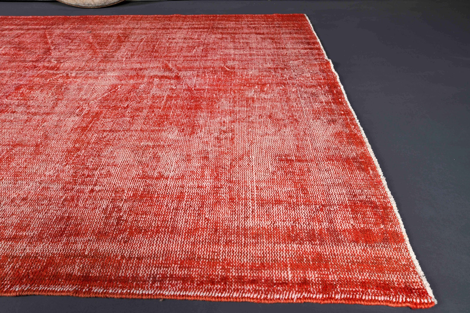 6x9 Modern Area Rug Vintage Red Wool Rug Mid Century Art Etsy