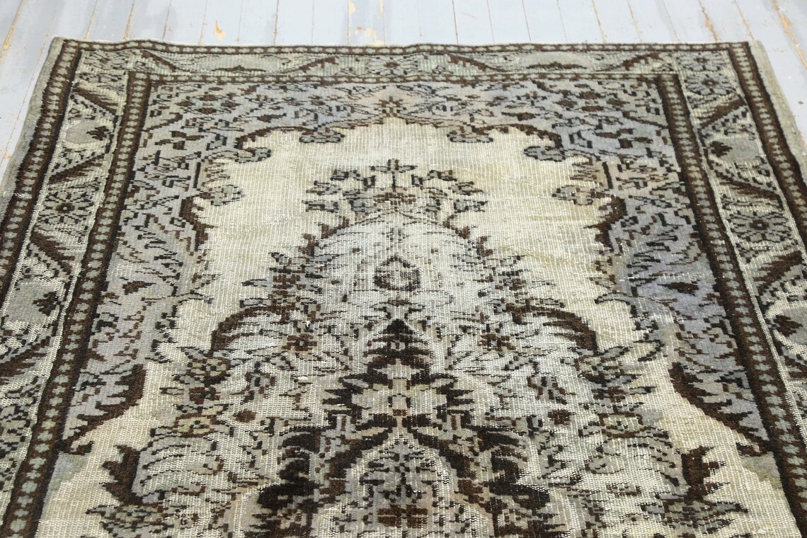 5x9 TÜRKISCHER VINTAGE Teppich Neutraler Beige Oushak | Etsy