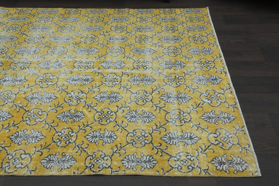 6x9 Vintage Turkish Rug, Yellow Vintage Rug, DAMASK, Handmade Wool Rug, Oushak Rug, Rustic Home Gift, Living Room Rug, Boho Chic, Farmhouse - Etsy 6x9 Vintage Turkish Rug, Yellow Vintage Rug, DAMASK, Handmade Wool Rug, Oushak Rug, Rustic Home Gift, Living Room Rug, Boho Chic, Farmhouse - Etsy