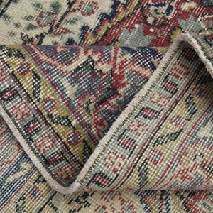 6.8x10 Vintage Turkish Rug, Designer Rug, Oushak rug, Area Wool Rug, Turkey Rug, Pink Distressed, Faded, Home Decor Vintage Rugs, Boho Rug