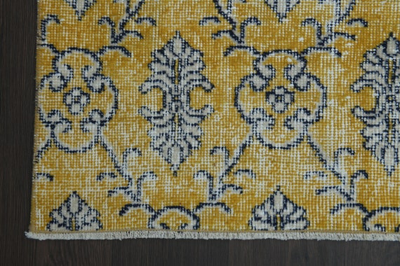 6x9 Vintage Turkish Rug, Yellow Vintage Rug, DAMASK, Handmade Wool Rug, Oushak Rug, Rustic Home Gift, Living Room Rug, Boho Chic, Farmhouse - Etsy 6x9 Vintage Turkish Rug, Yellow Vintage Rug, DAMASK, Handmade Wool Rug, Oushak Rug, Rustic Home Gift, Living Room Rug, Boho Chic, Farmhouse - Etsy