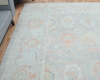 10.2x13.5 ft, BOHEMIAN OUSHAK RUG, Vintage Turkish Wool Rug, Handmade Rug, Oversized Area Rug, Home Decoration, Rug Dining Room, Minimalist