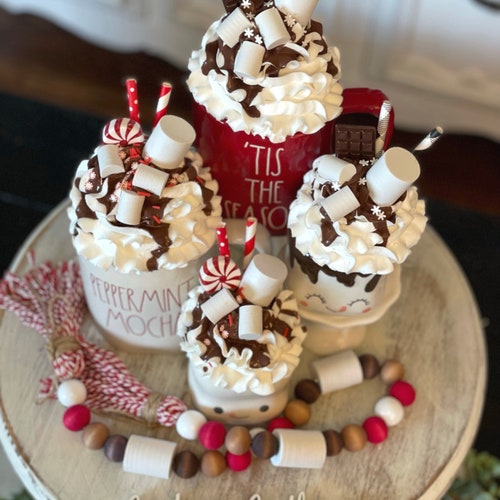 TOPPER ONLY/ Christmas Tree Rae Dunn or Marshmallow Mug Faux Etsy