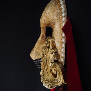 Made to order. Moretta mask with silk tassels. Carnival mask. Masquerade mask image 3