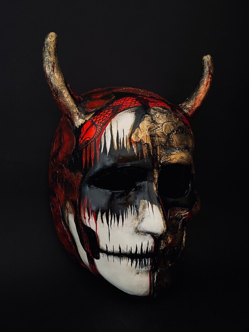 Made to Order. Demon Skull Mask. Skull Mask. Demon Mask. Etsy