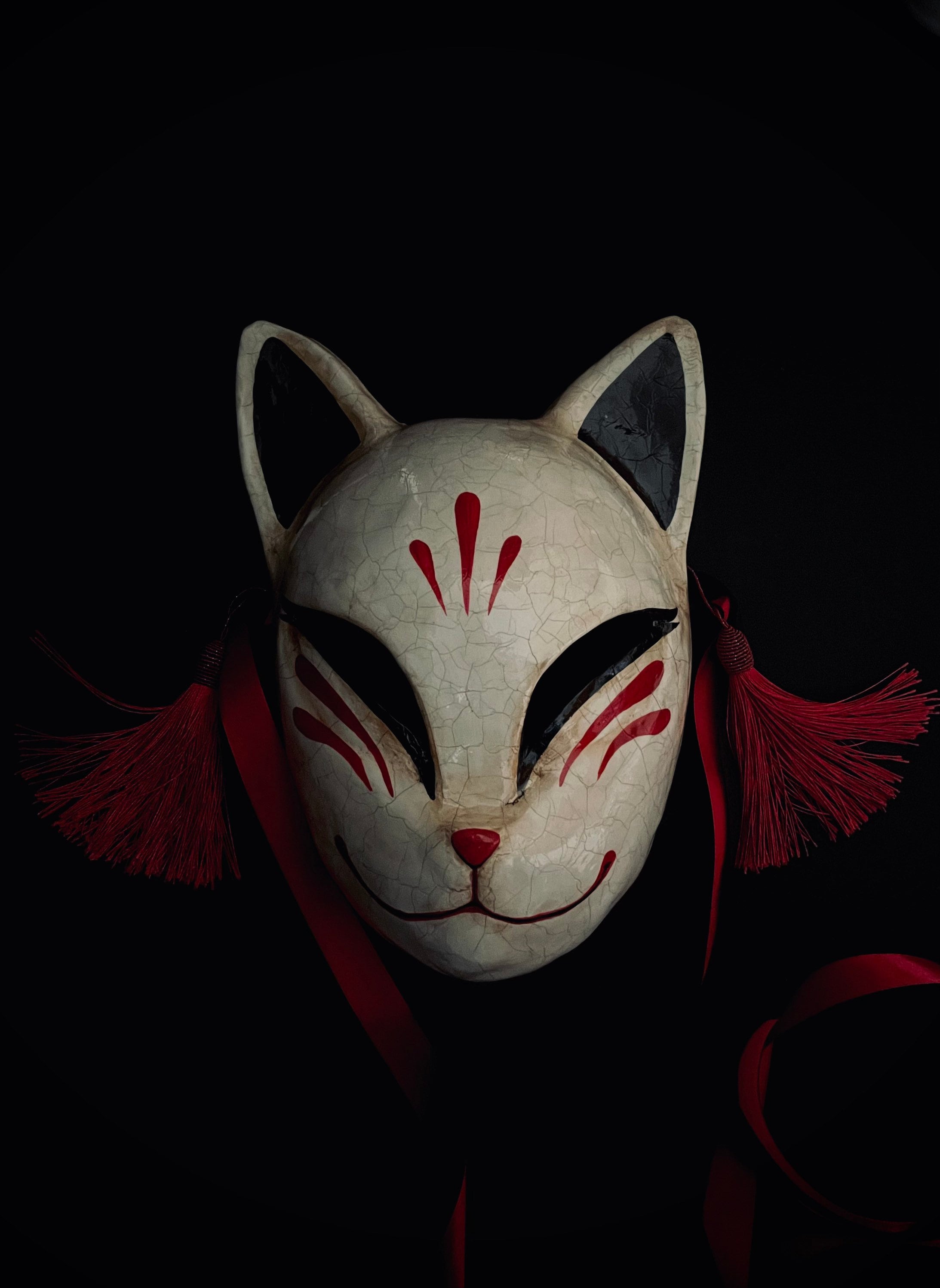 Made to Order. Kitsune Mask. Anime Mask. Cosplay Costume. Japanese Fox  Mask. 