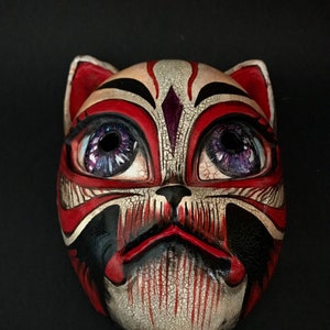 MADE TO ORDER .Kitsune mask. Japanese fox mask. Fox mask. Anime costume. Cosplay costume. Masquerade mask. image 7