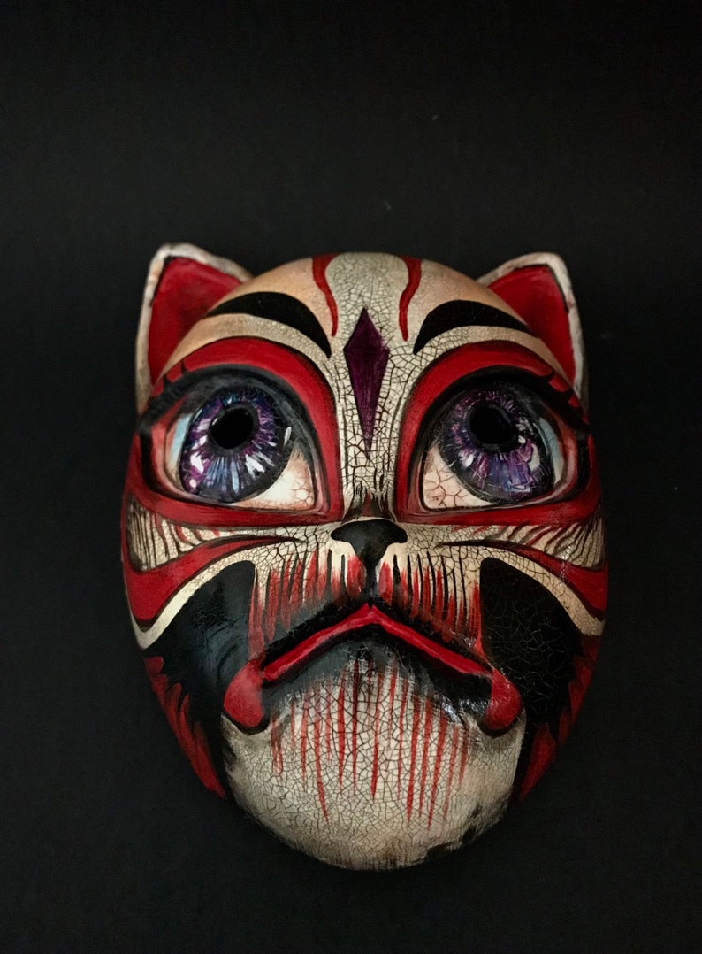 MADE TO ORDER .Kitsune mask. Japanese fox mask. Fox mask. Anime costume. Cosplay costume. Masquerade mask. image 7
