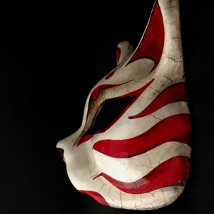 Made to order. Kitsune mask. Japanese mask. Fox mask. Japanese cat mask. Masquerade mask. image 5