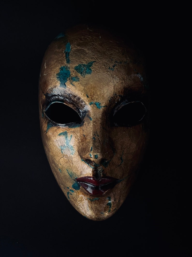 Made to order.Gold masquerade mask. Masquerade mask. Decorative mask. Original art image 5