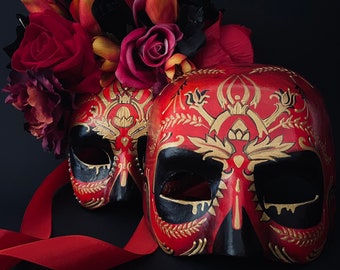 Made to order. Couple’s day off the dead masks. Couple’s masks. Catrina and Catrin. Dia de muertos masks.