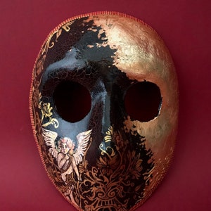 Jolly Venetian Mask, Carnival Mask, Handmade in Papier-mâché 