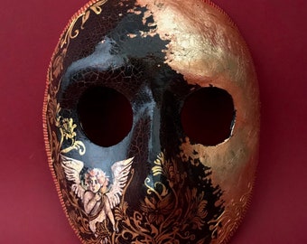 Made to order .Moretta. Moretta mask. Venetian style mask.Masquerade mask. Historical mask. Carnival mask.