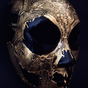 MADE TO ORDER .Gold skull mask. Skull mask. Masquerade mask. Gold mask. image 8