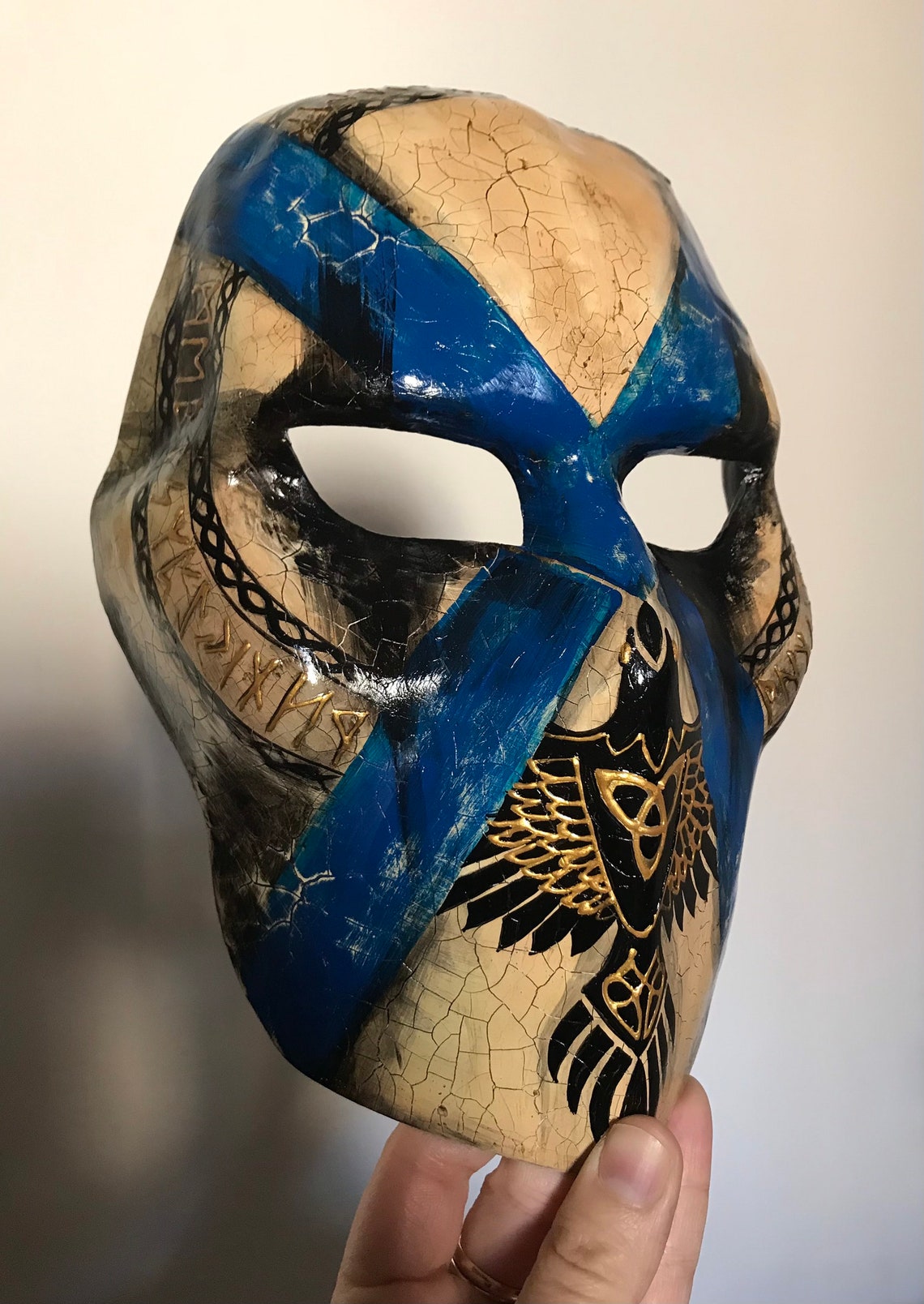 Made to order. Viking mask. Viking warrior. Rune mask. Etsy