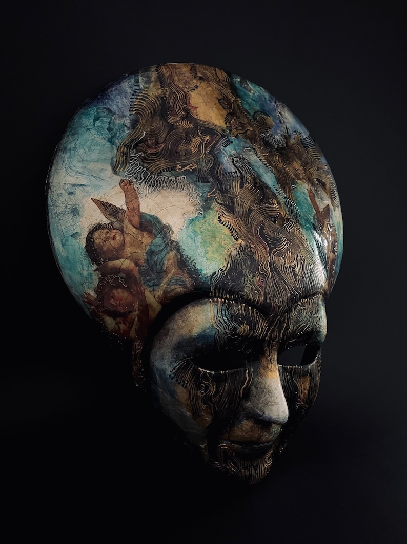 Made to order . Limited edition mask. Masquerade mask. Carnival mask. Venetian style mask. Original art. image 7