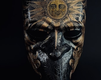 ベネチアンマスク Bauta Ducale Black Bauta Full Face Luxury