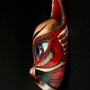 MADE TO ORDER .Kitsune mask. Japanese fox mask. Fox mask. Anime costume. Cosplay costume. Masquerade mask. image 4