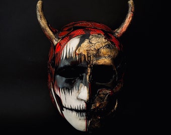 Made to order. Demon skull mask. Skull mask. Demon mask. Masquerade mask.